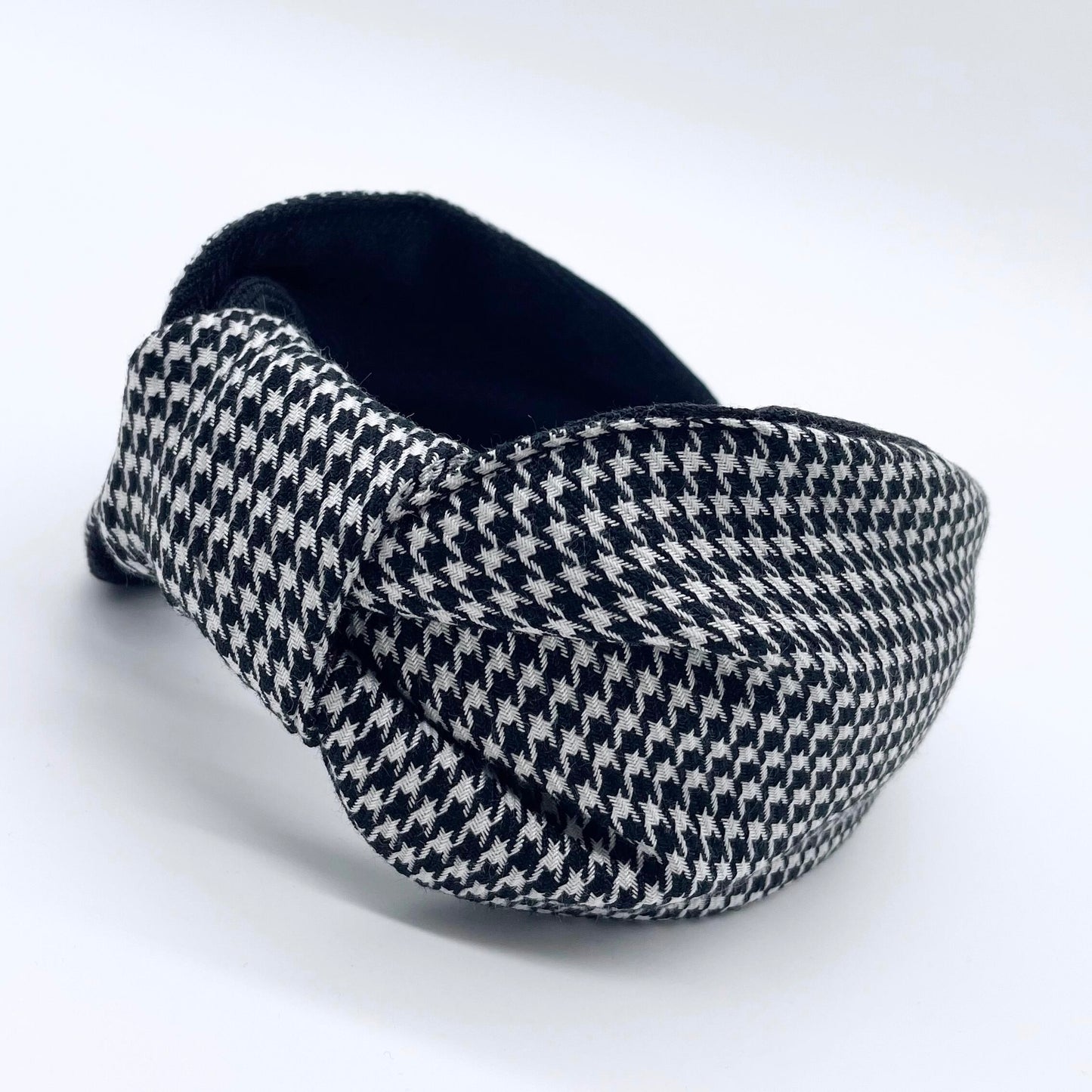 Houndstooth Flat Knot Headband & Scrunchie Gift Set