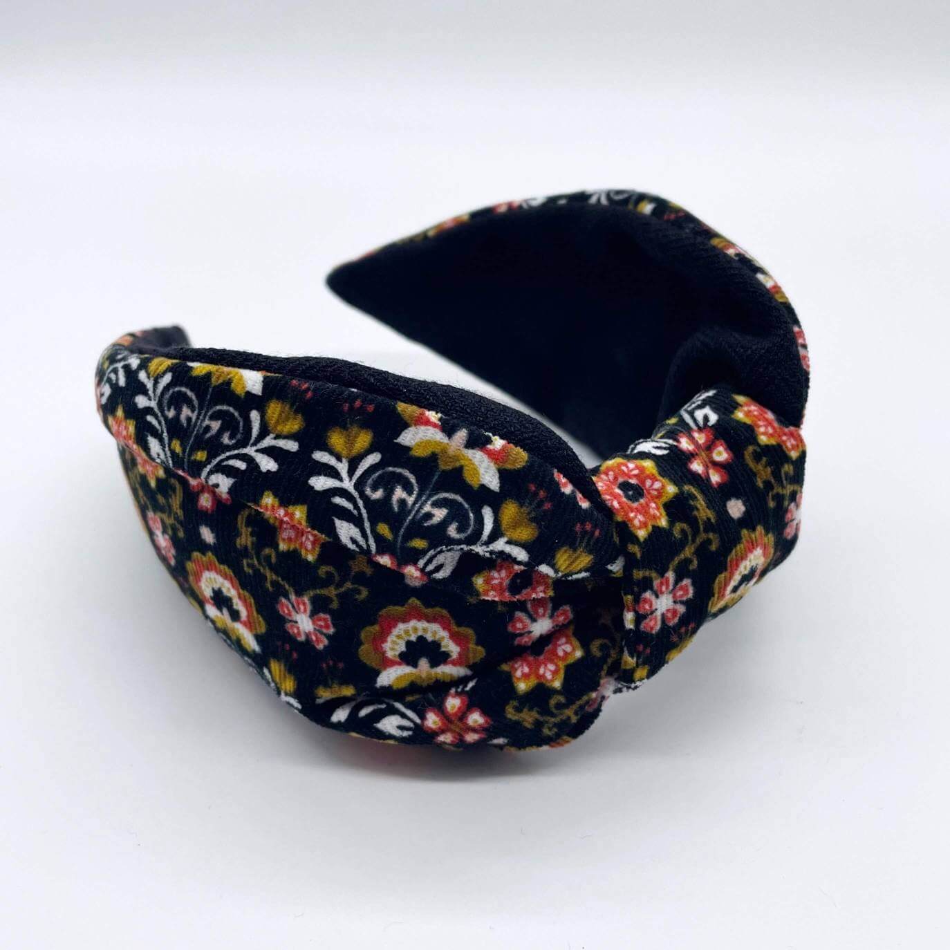 VELVET HEADBAND MULTICOLOR FLOWER PATTERN VELVET HEADBAND MULTICOLOR FLOWER PATTERN